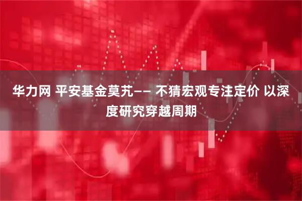 华力网 平安基金莫艽—— 不猜宏观专注定价 以深度研究穿越周期