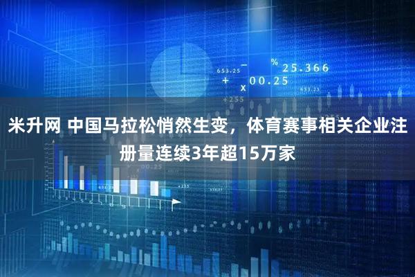 米升网 中国马拉松悄然生变，体育赛事相关企业注册量连续3年超15万家