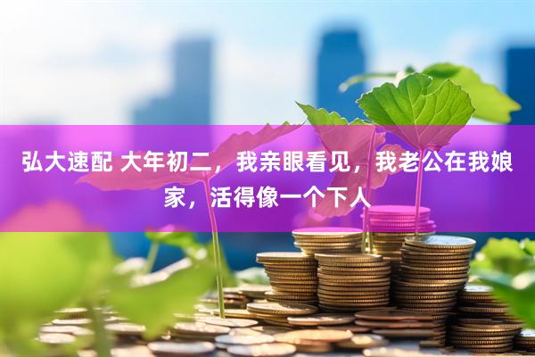 弘大速配 大年初二，我亲眼看见，我老公在我娘家，活得像一个下人